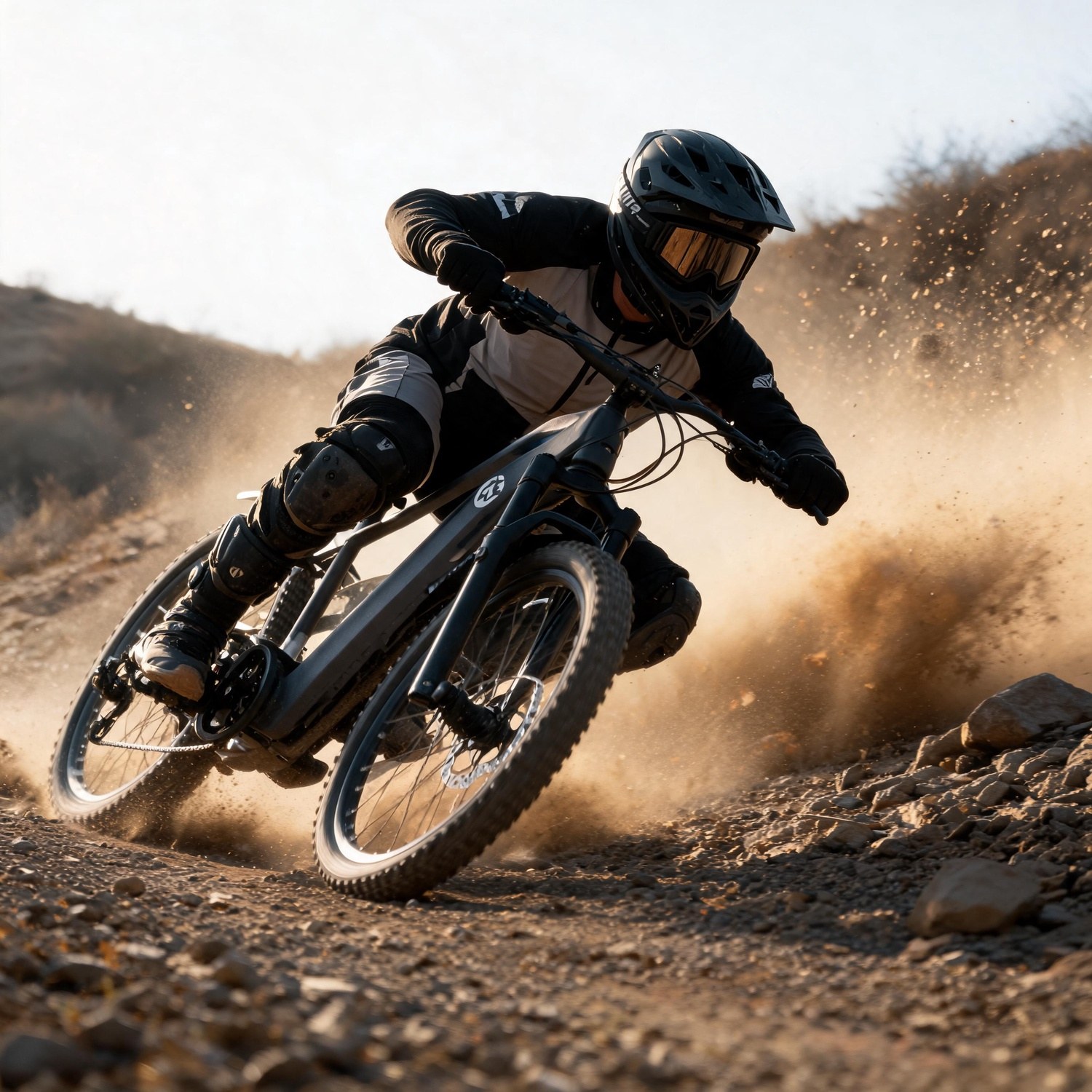 Mountain Biking Trails - Bicicleta elétrica off-road, motor de 500W,