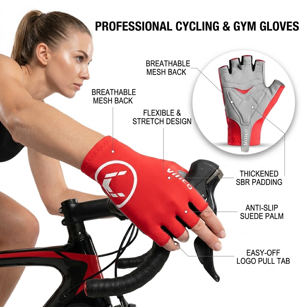 Mountain Biking Sport - Luvas de Ciclismo Masculinas e Femininas,